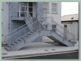 Galvanised balustrade to stairs