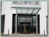 Stainless Canopy Hotel Entrance