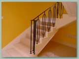 Wrought Iron to Concrete Stairs