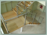 Central Spine stairs Glass Balustrade